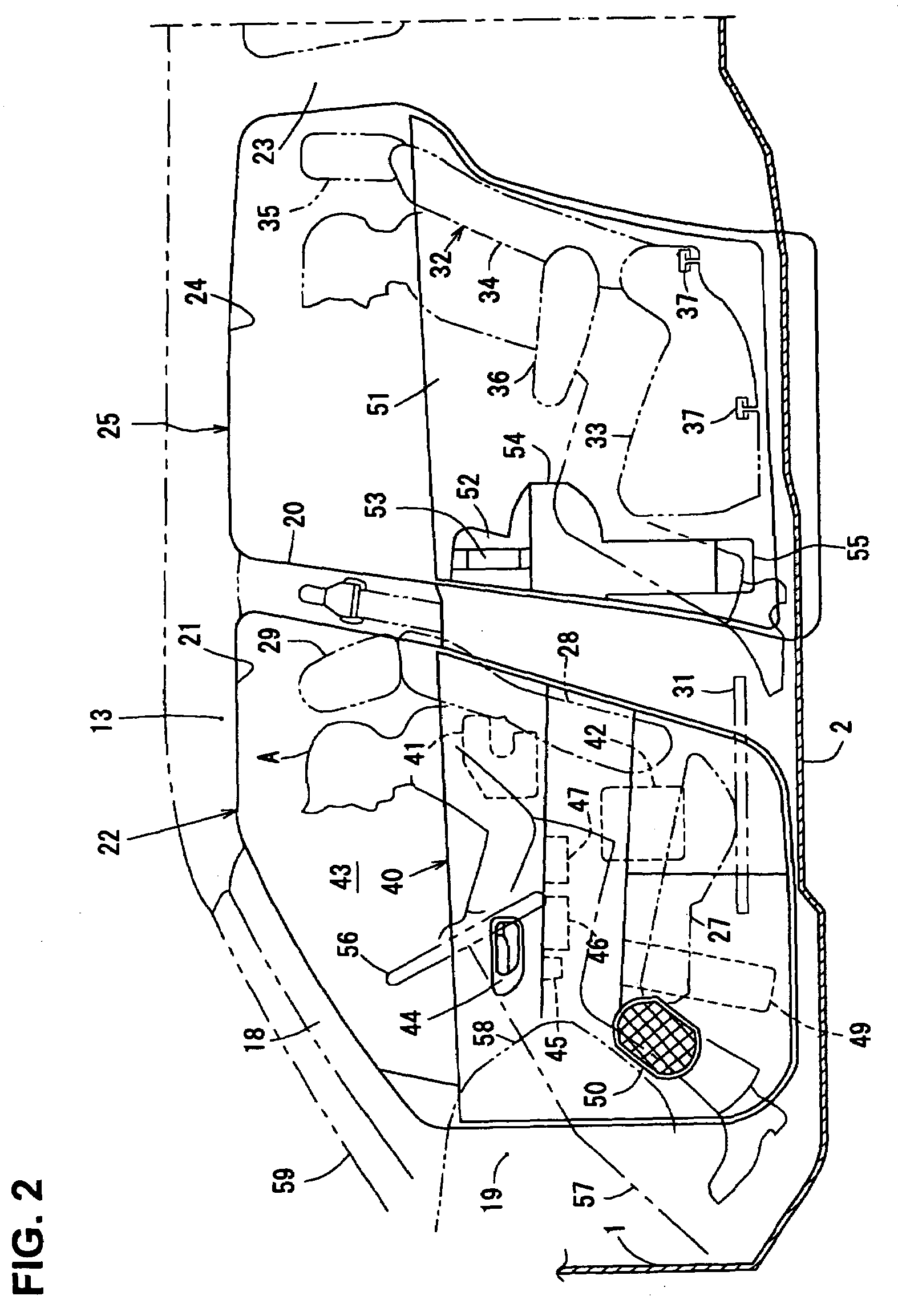 Armrest structure for vehicle