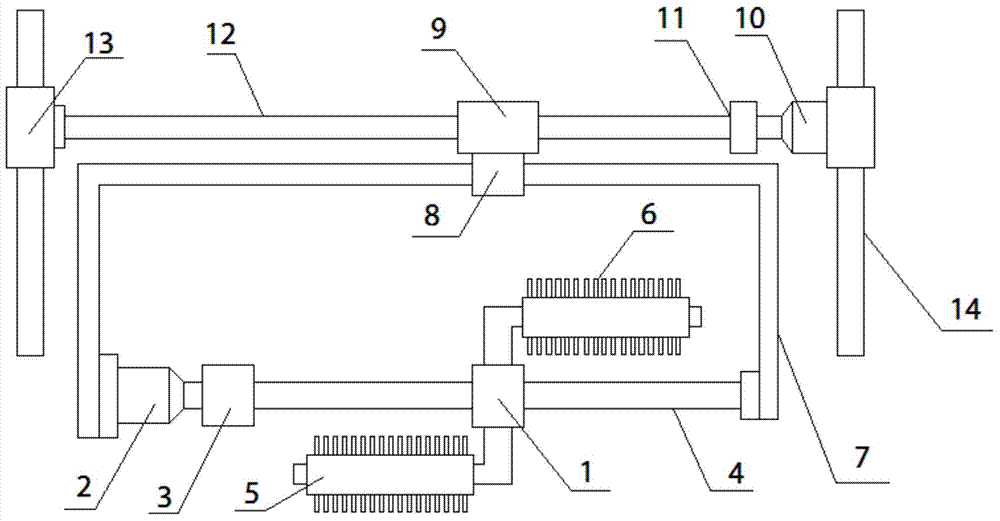 Novel cleaning device for cover plate of spinning carding machine