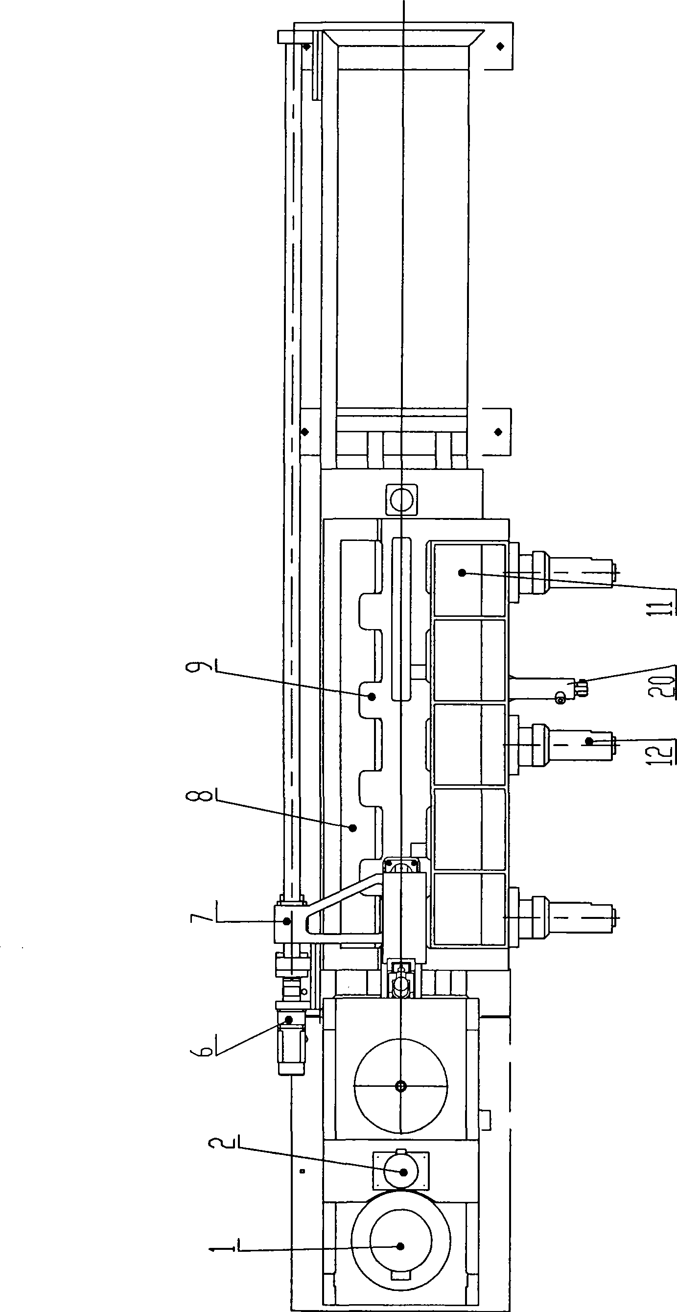 Equipment for finishing aligning, end-cutting and hole-punching at one time after rolling single end of vehicle plate spring