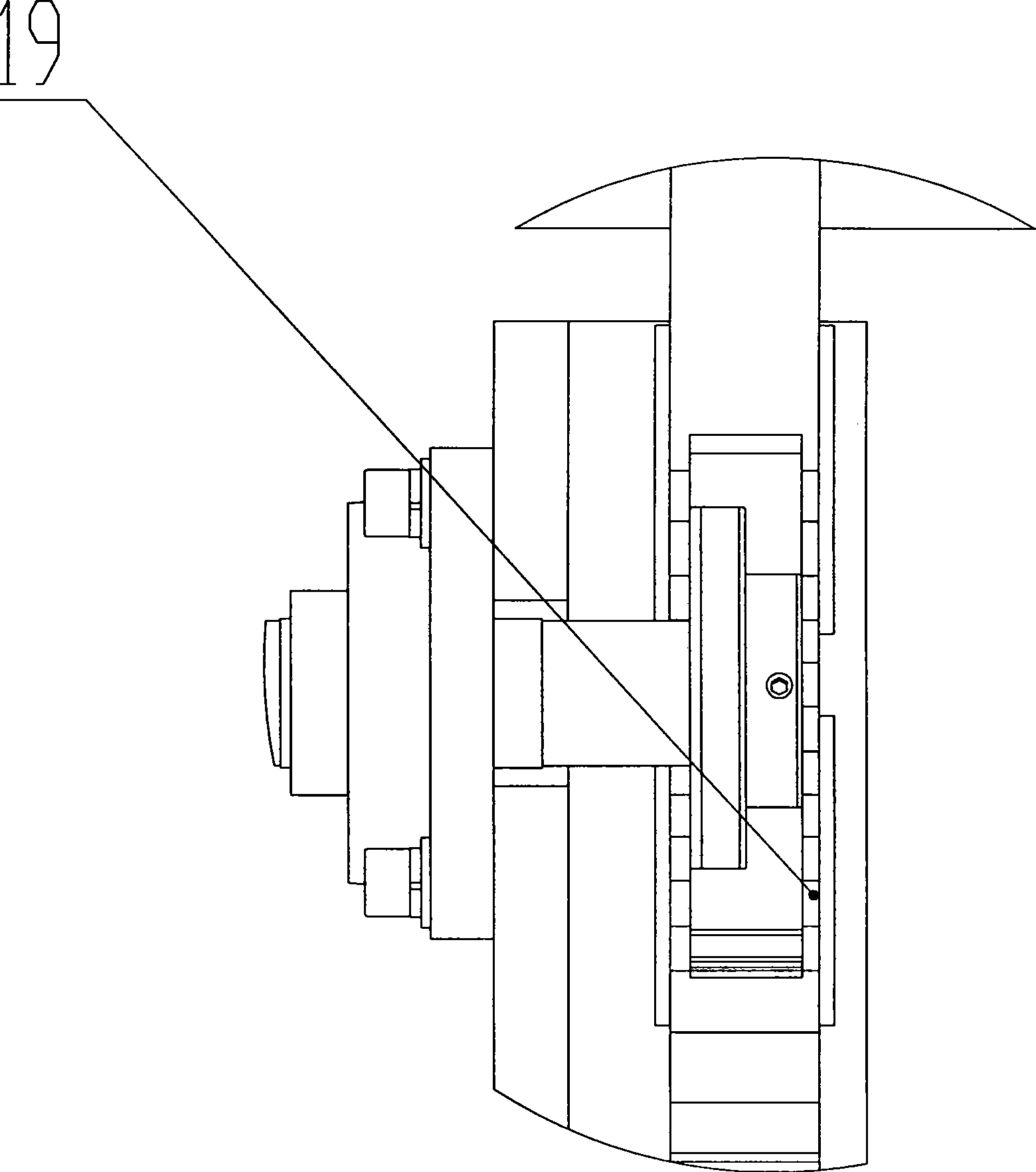 Equipment for finishing aligning, end-cutting and hole-punching at one time after rolling single end of vehicle plate spring