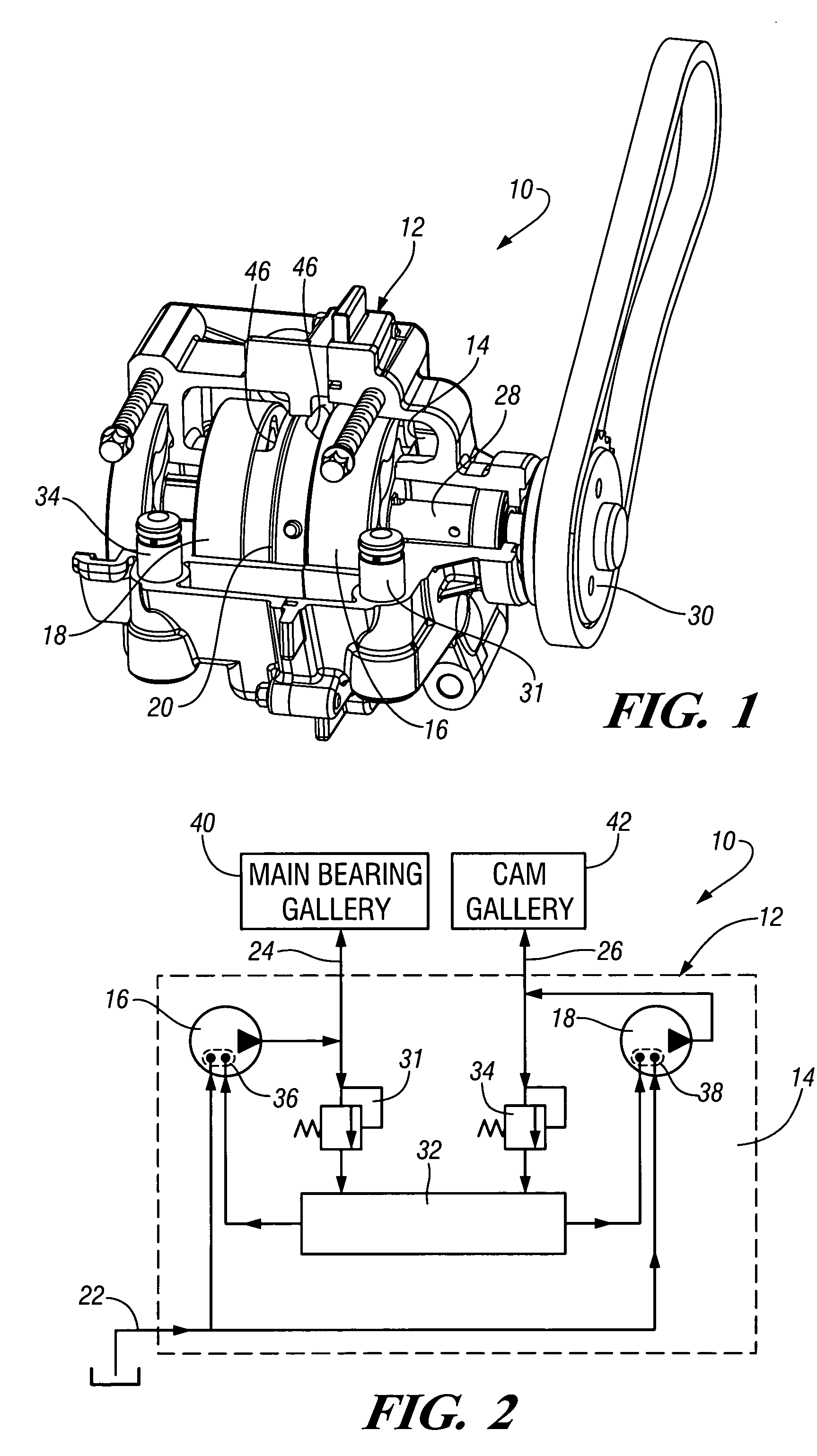 Dual oil supply pump