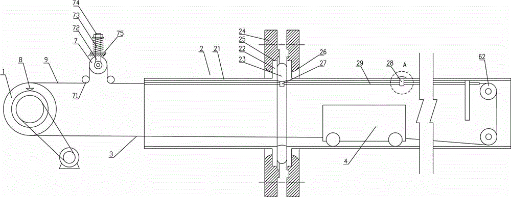 Dam interior inertial navigation monitoring device automatic traction system