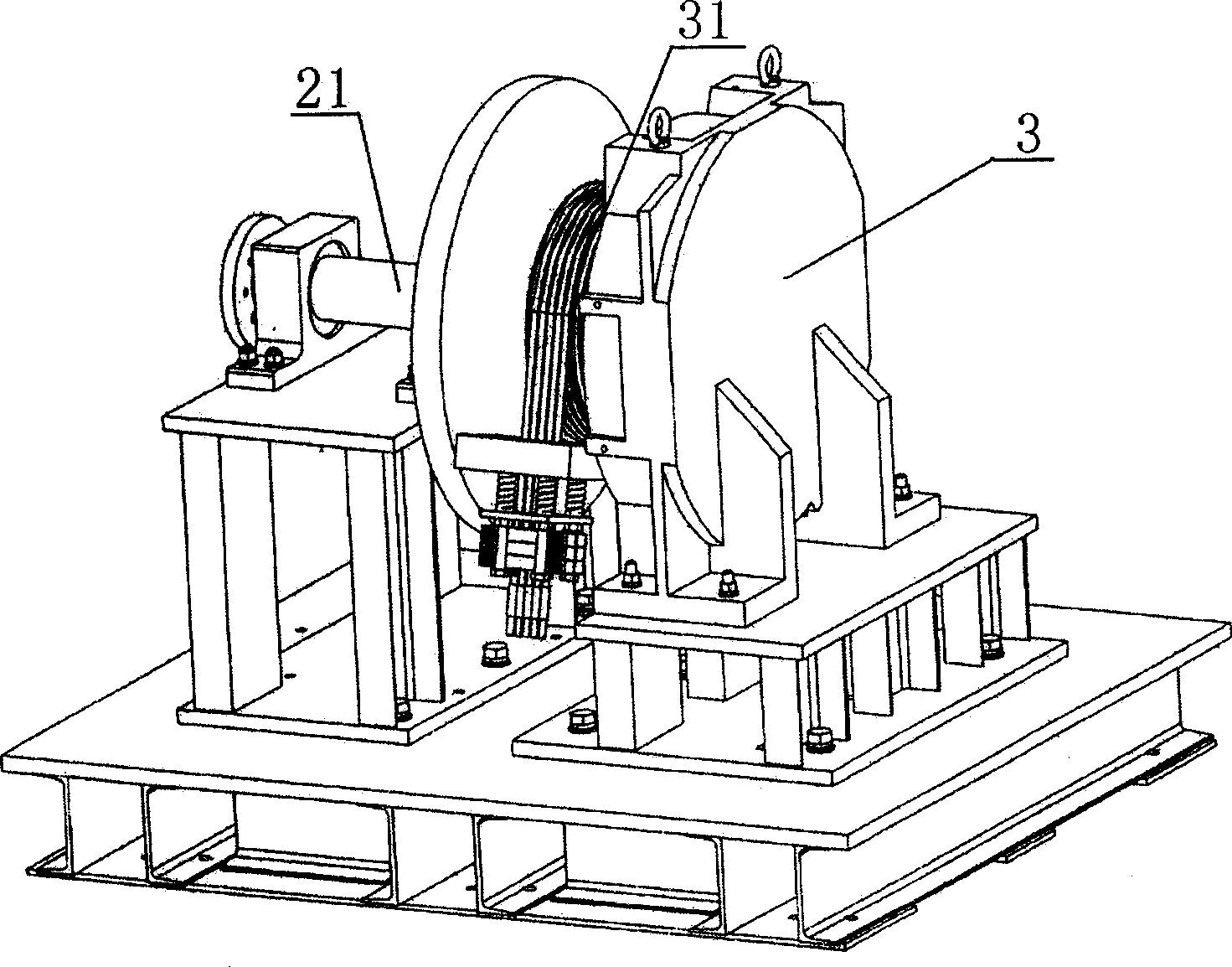 Test table for elevator emergency work condition test