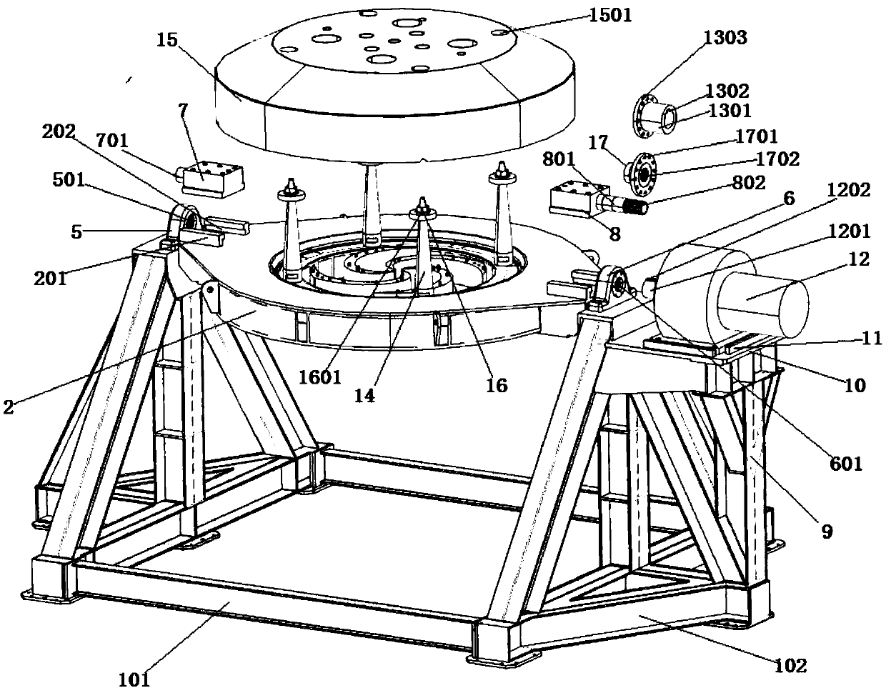 Magnet assembling equipment used on super-conducting editcyclotron