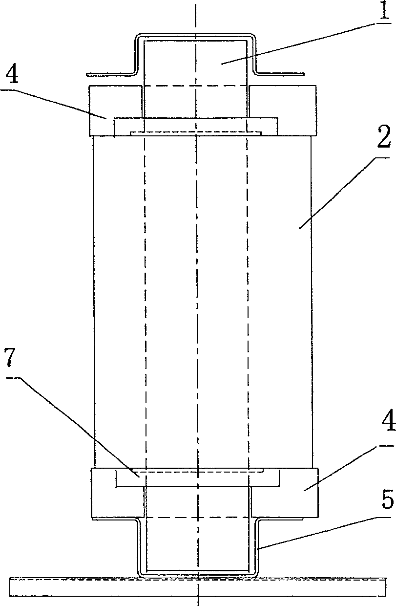 Structure of amorphous alloy iron core dry distribution transformer body