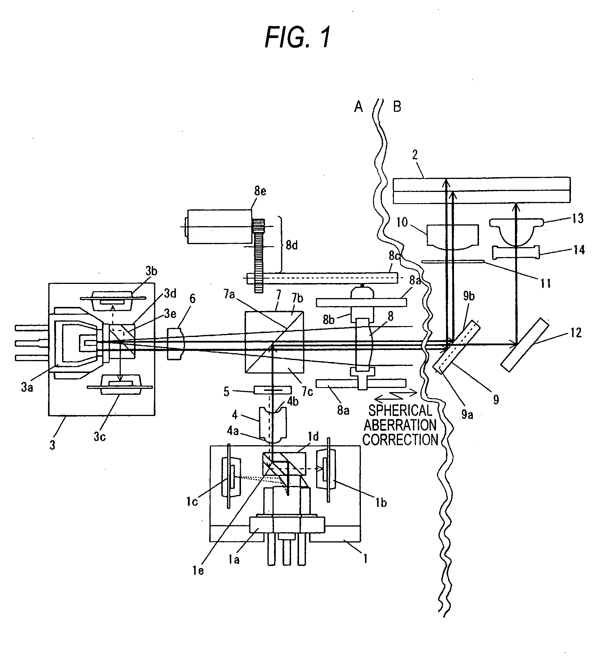 Optical pickup device, optical disk apparatus, and light-receiving unit