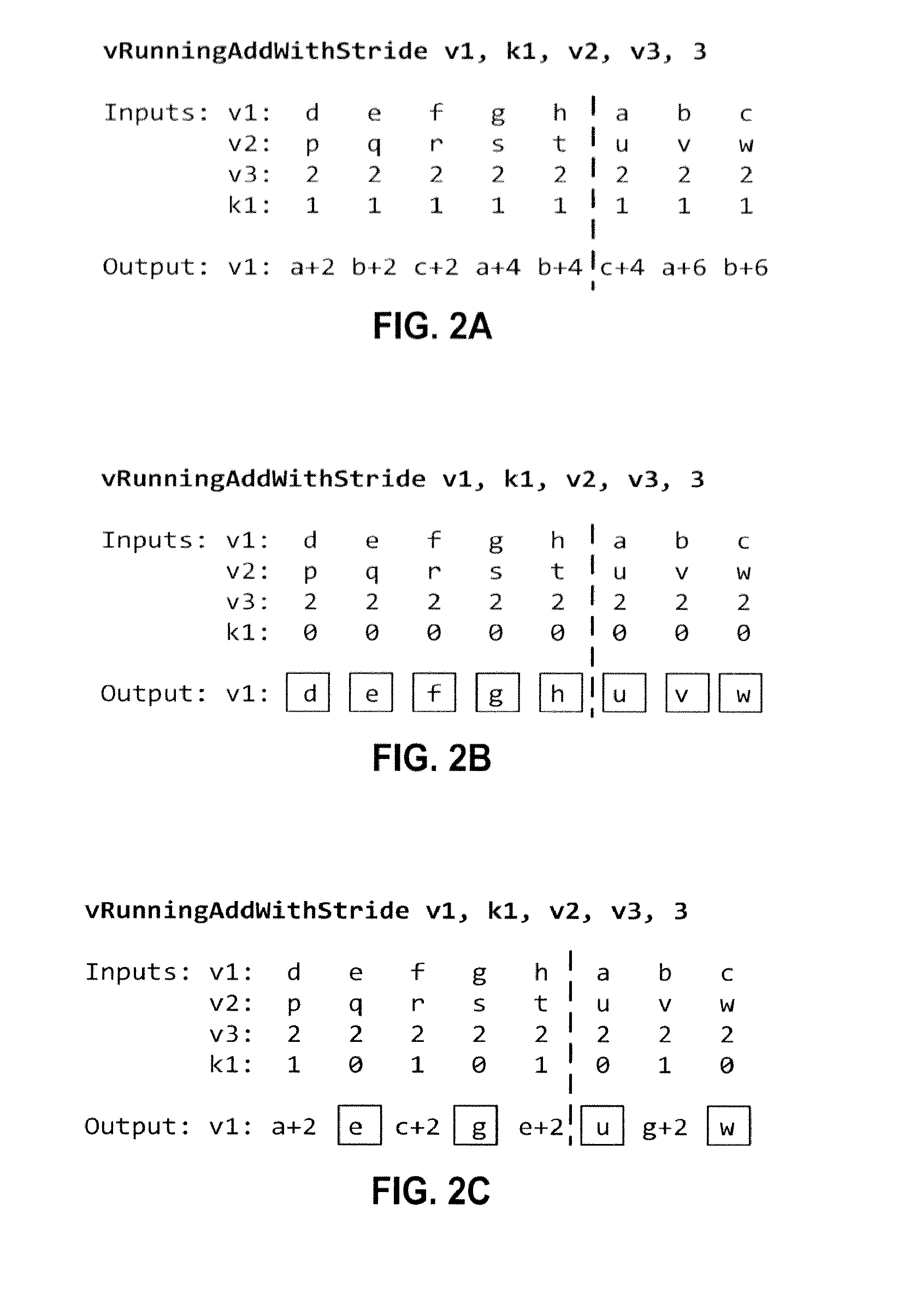 Instruction to reduce elements in a vector register with strided access pattern