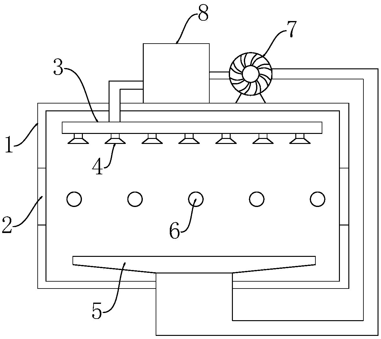 Rapid drying device for printed cloth