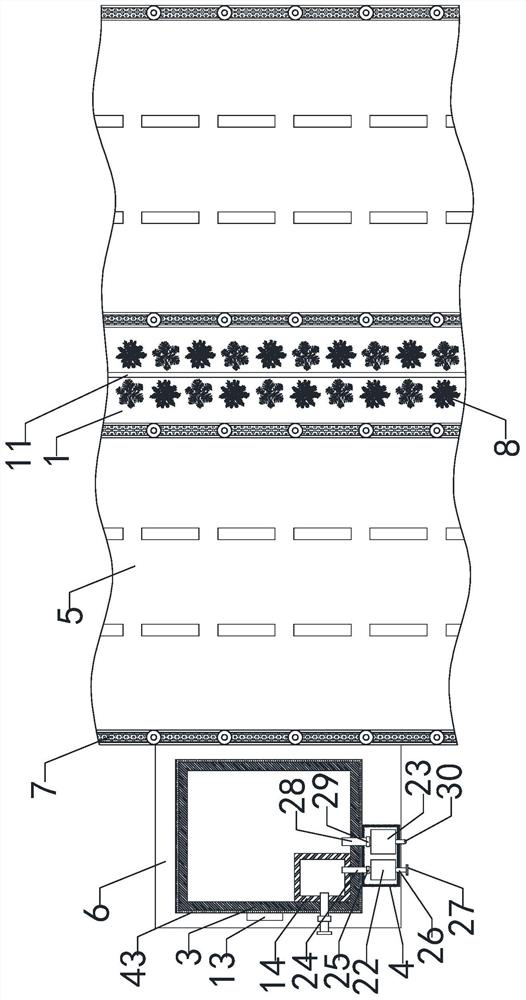 Water-saving irrigation device for highway greening isolation belt