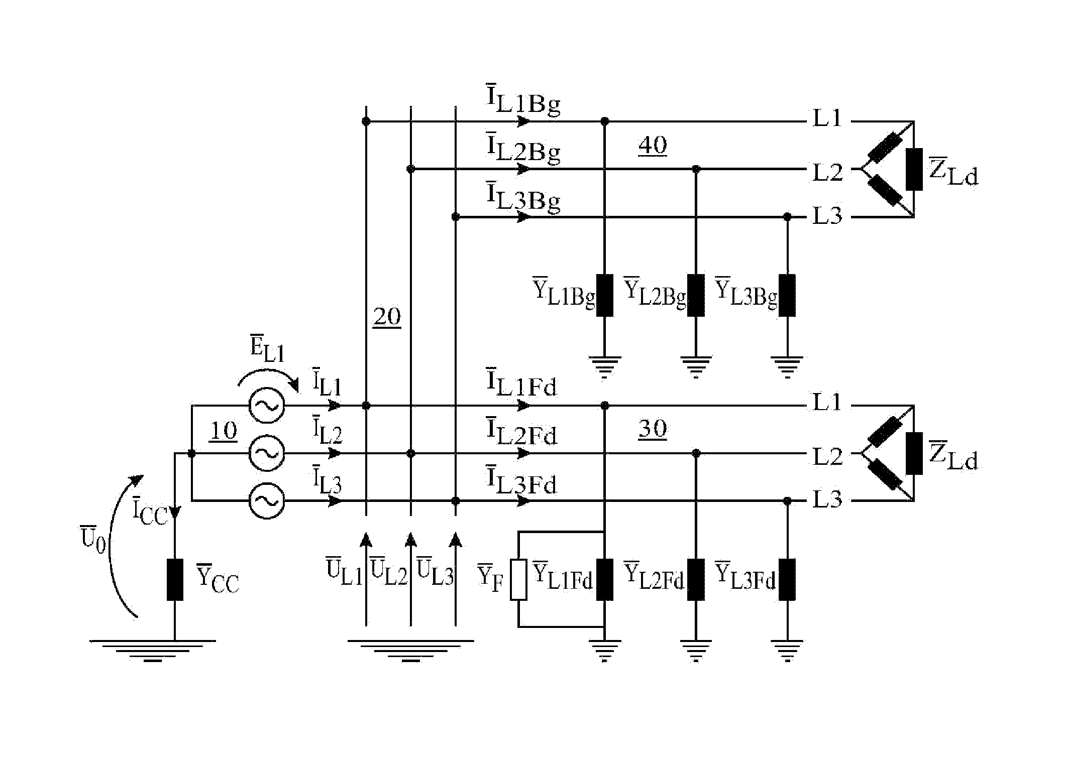 Method and apparatus for detecting a phase-to-earth fault