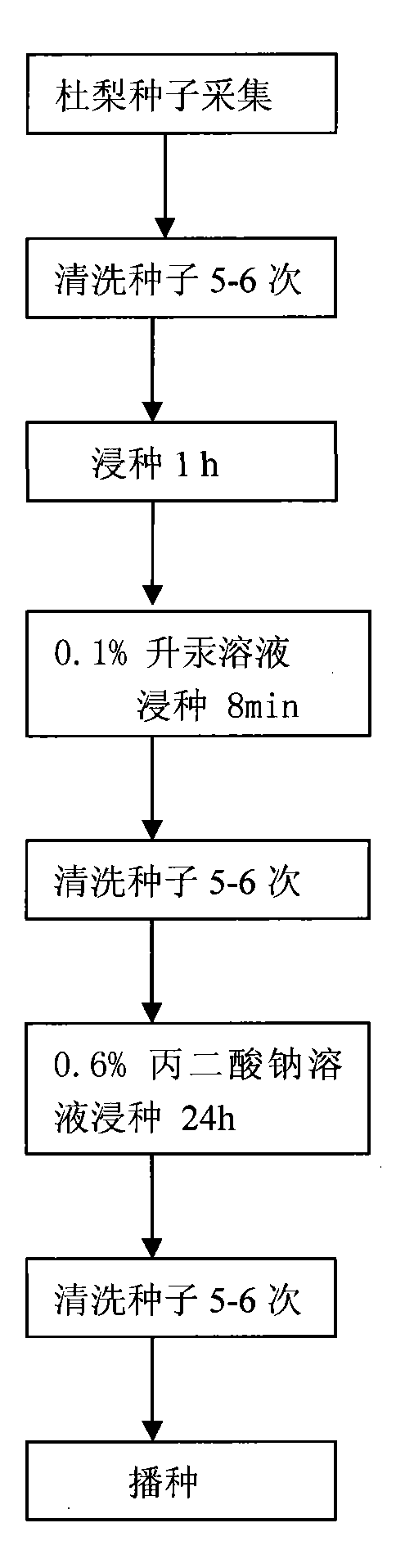 Method for promoting germination through release of pyrus betulaefolia seed dormancy by sodium malonate