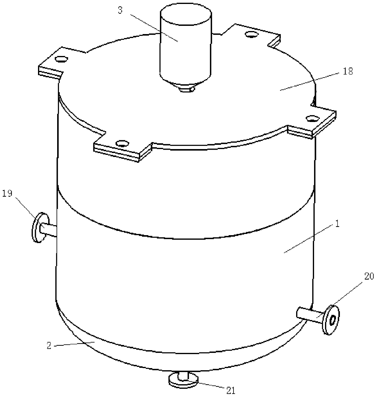 Planetary stirring device with stirring paddle capable of vertical reciprocating motion and method