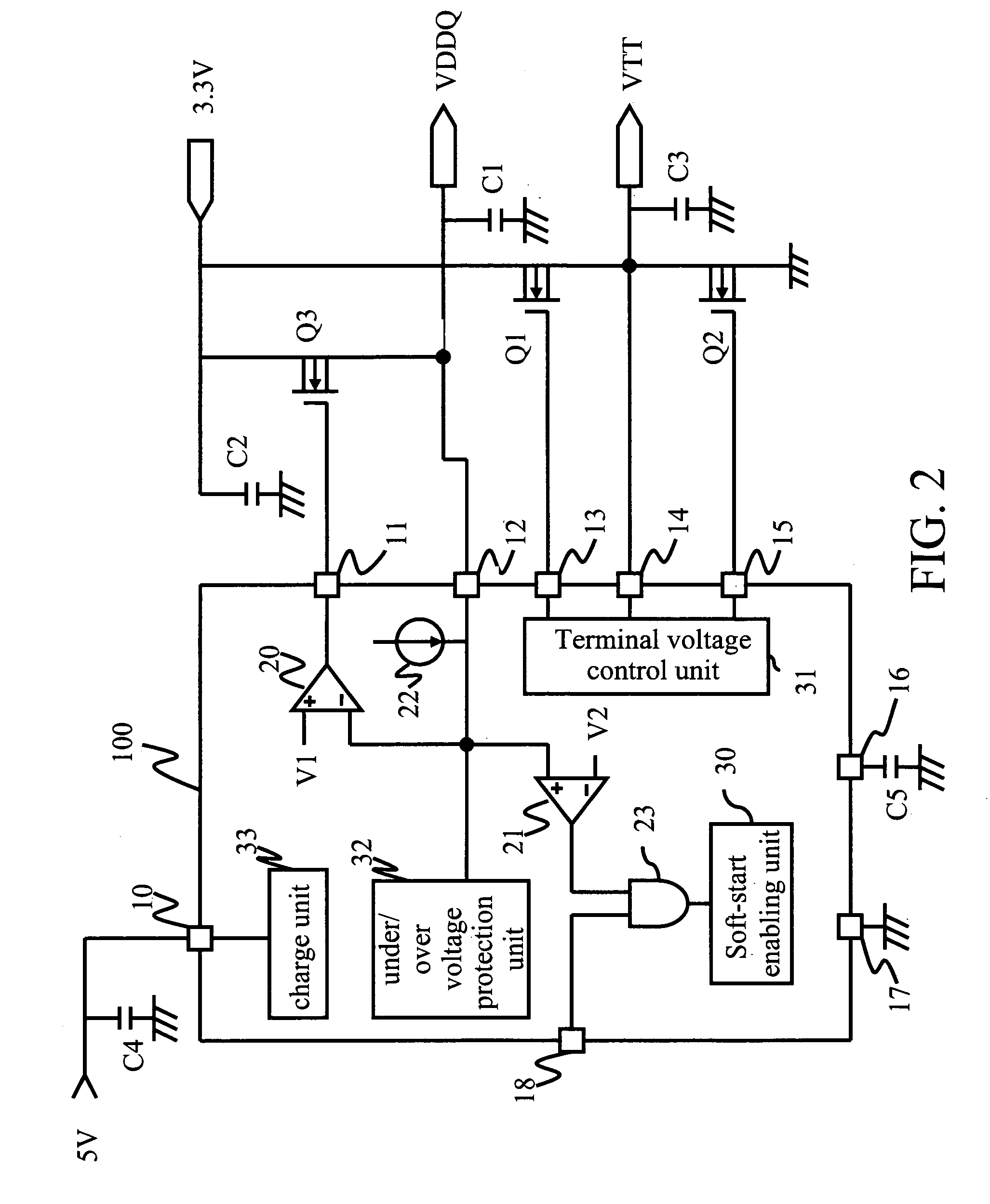 Dual loop voltage regulation circuit of power supply chip