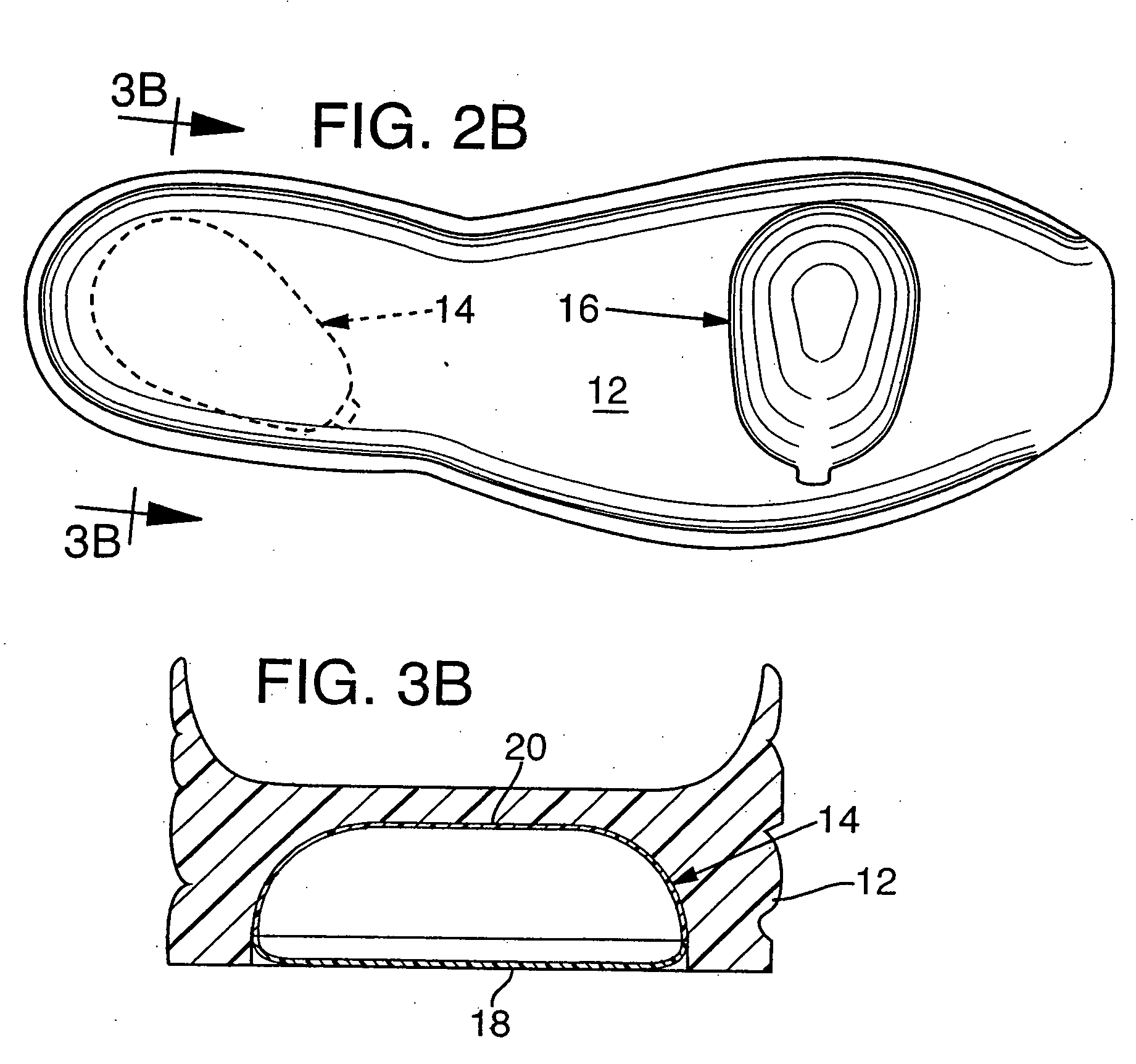 Footwear sole component with a single sealed chamber