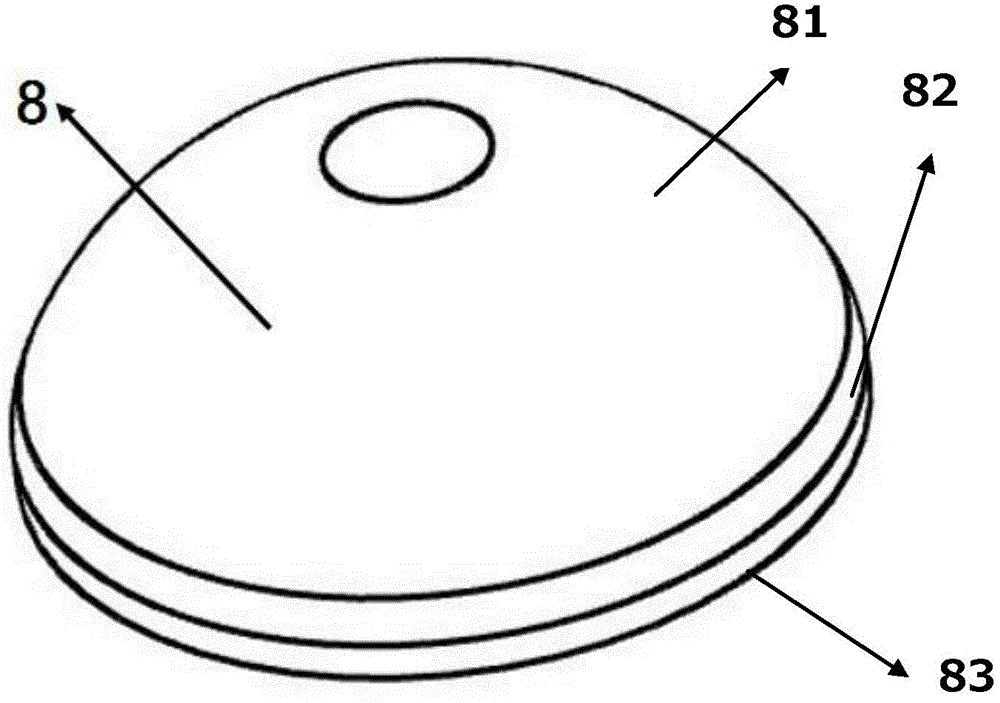 Forming device and method for end socket with baffle