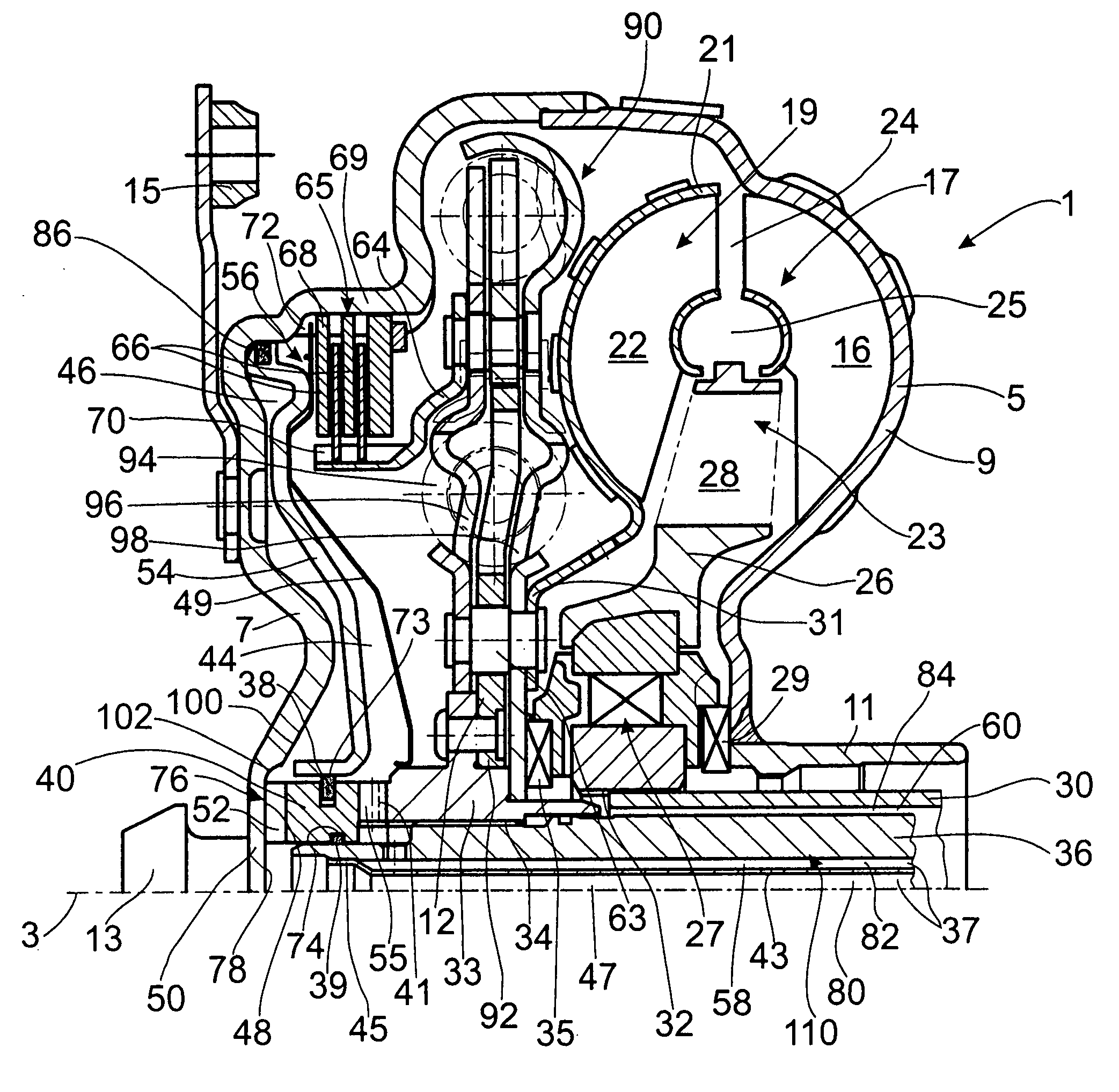 Hydrodynamic clutch device