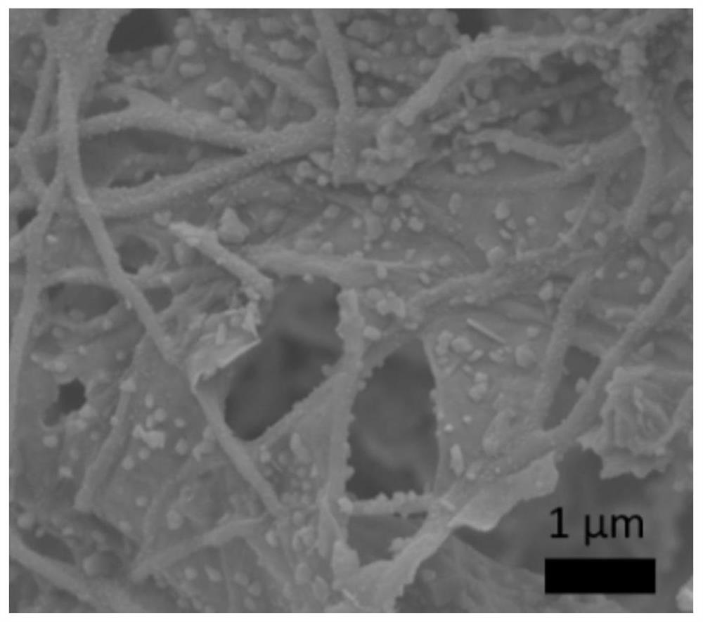 A kind of composite nanocatalyst of mxene and transition metal sulfide based on fiber skeleton and preparation method thereof