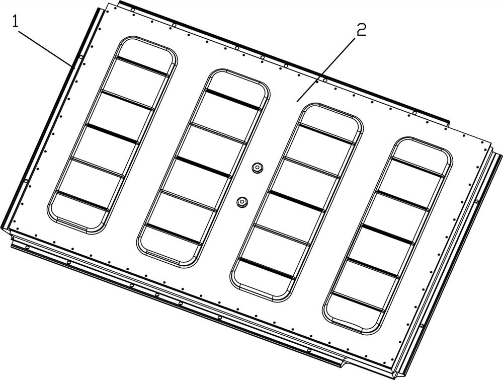 Steel battery pack shell of new energy automobile