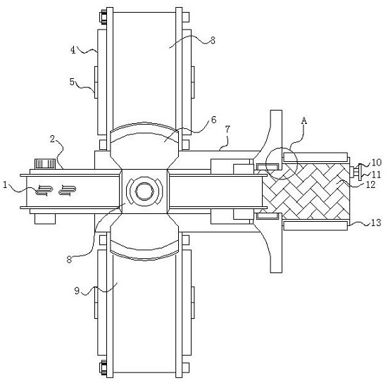 Gastroscope catheter spraying processing feeding device with rotating function