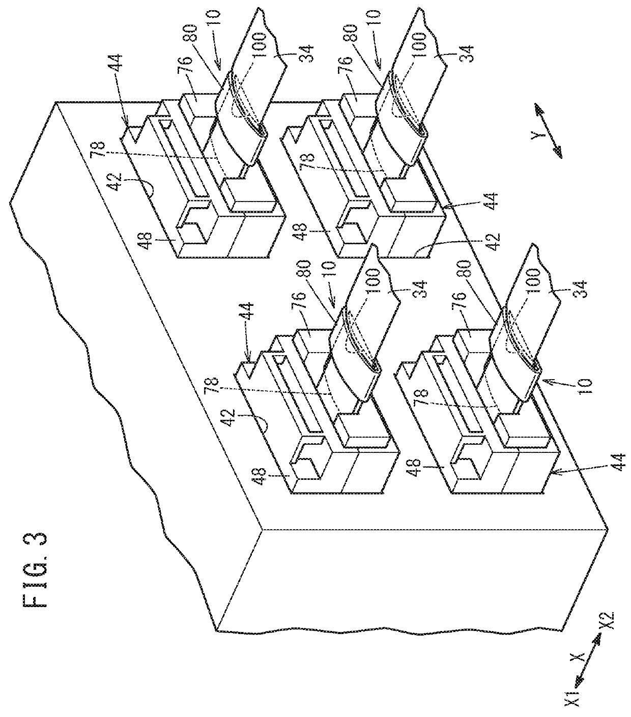 Cable fixing structure