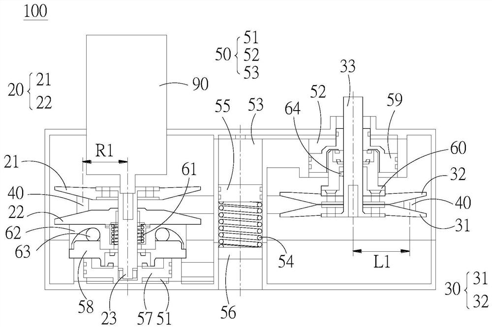 Variable transmission mechanism of electric motorcycles