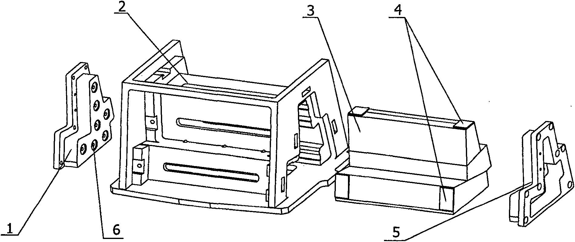 Astronautic camera heterotype prism stress-free fixing mounting structure