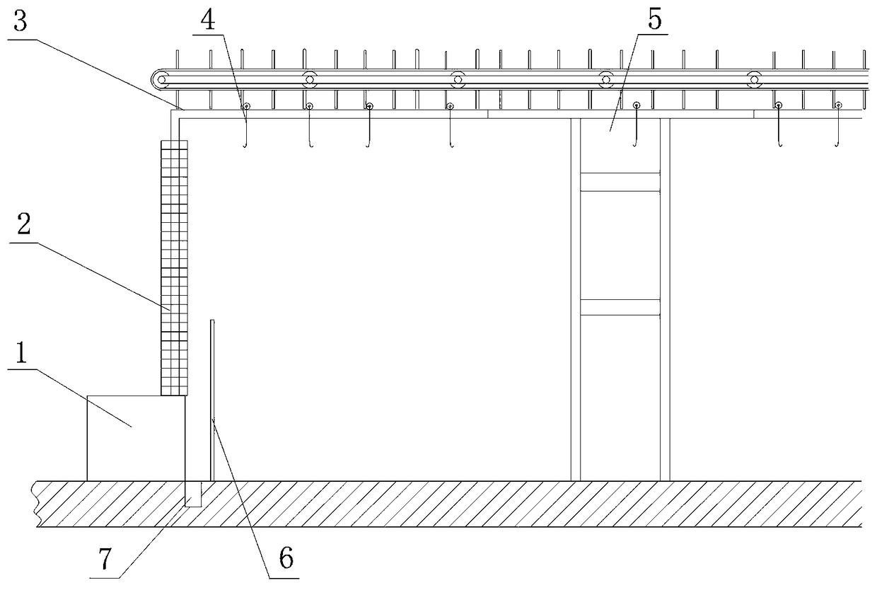 High-efficiency beef cattle slaughtering line