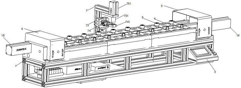 Automatic conveying production line applied to part spraying