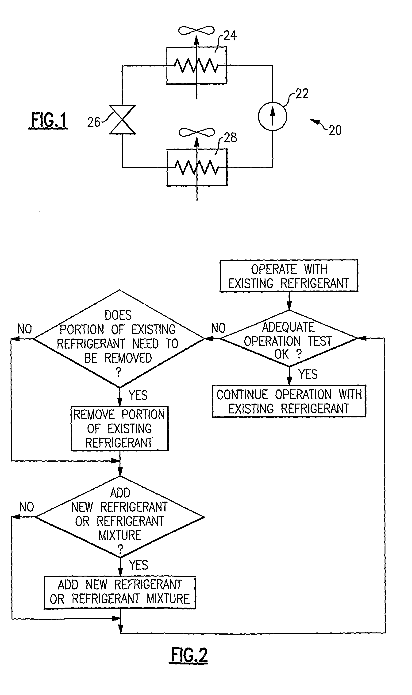 System performance correction by modifying refrigerant composition in a refrigerant system