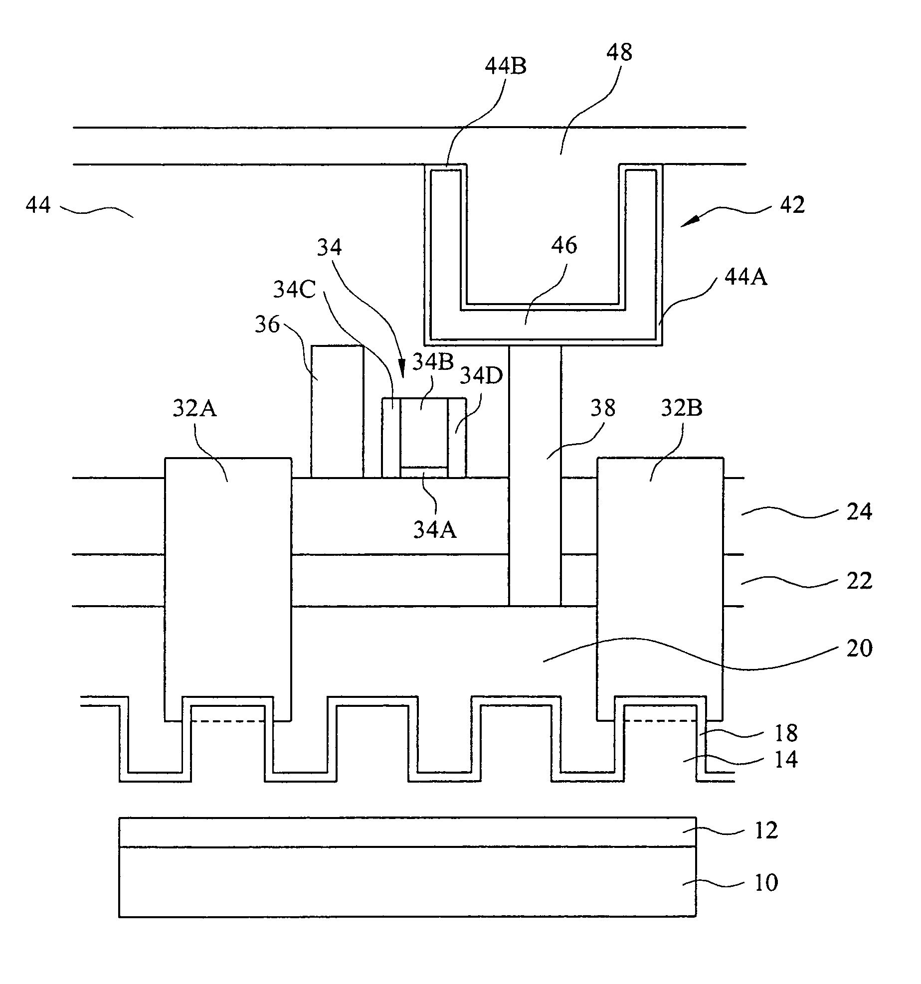 Semiconductor device substrate with embedded capacitor