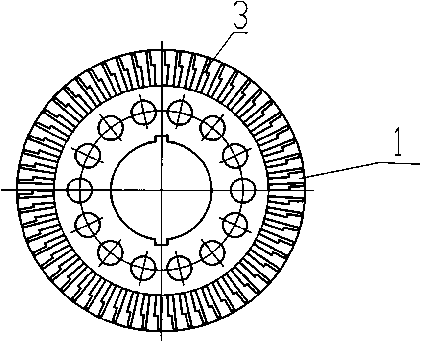 Four-pole electric machine rotor sheet for injection molding machine