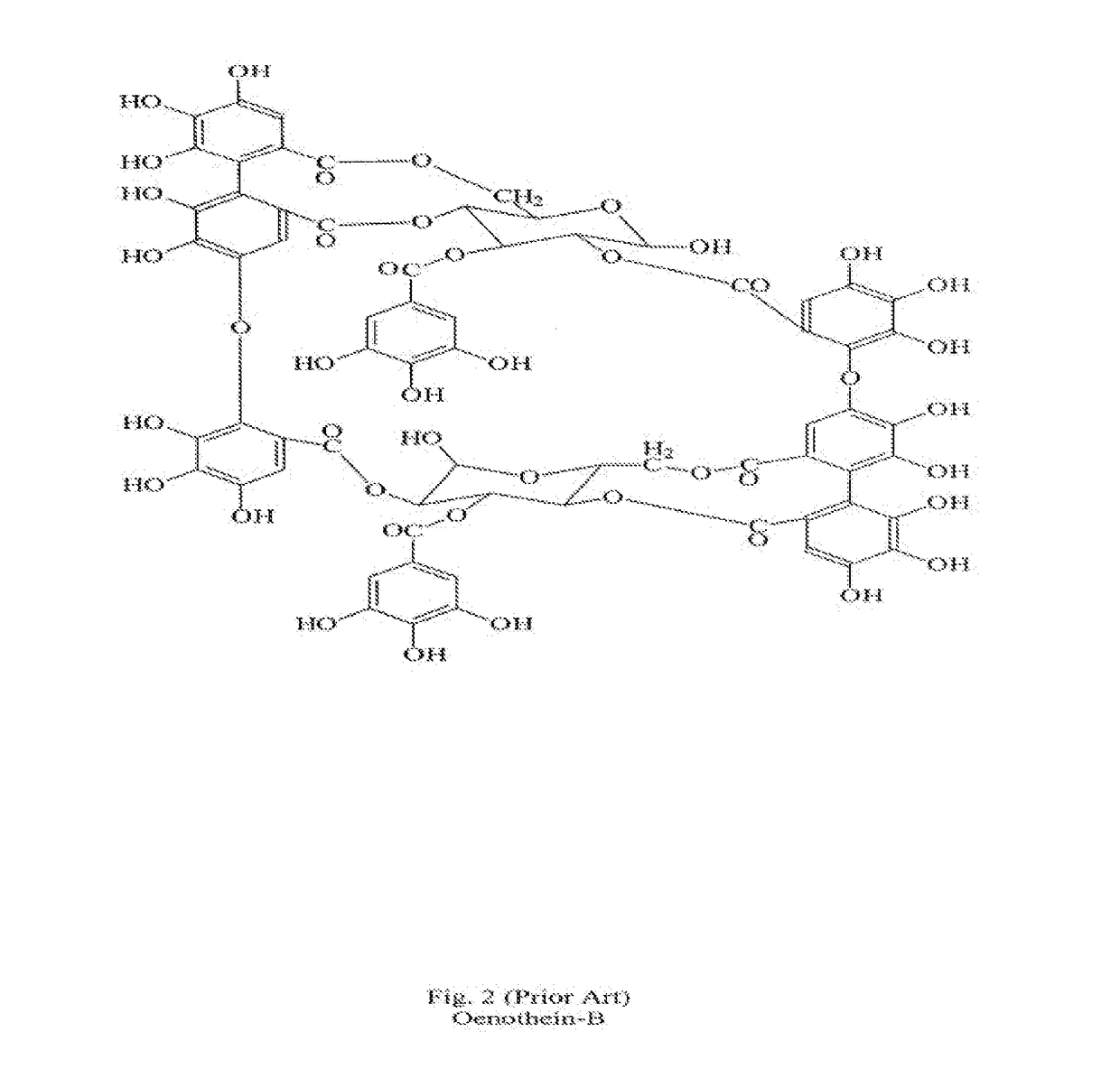 Methods of use for oenothein a and b from epilobium species