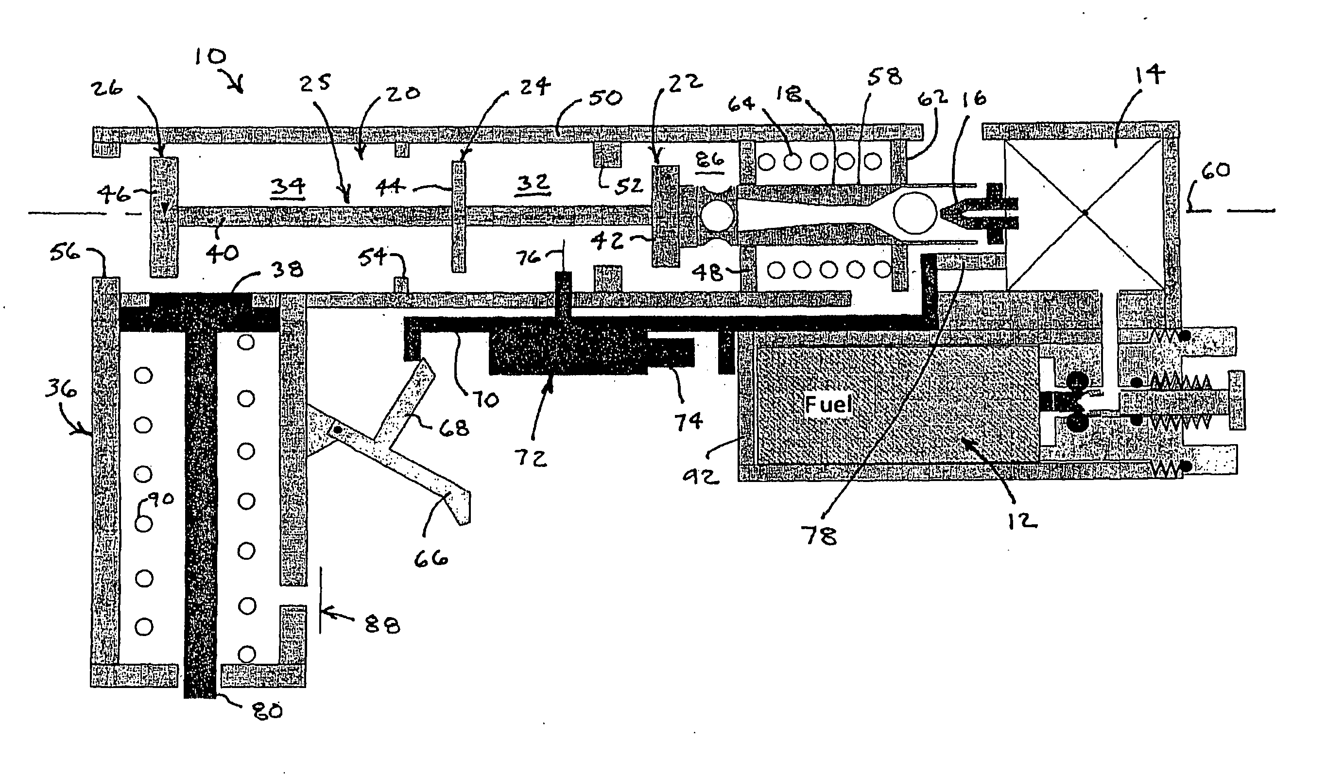 Gas-powered tool motor