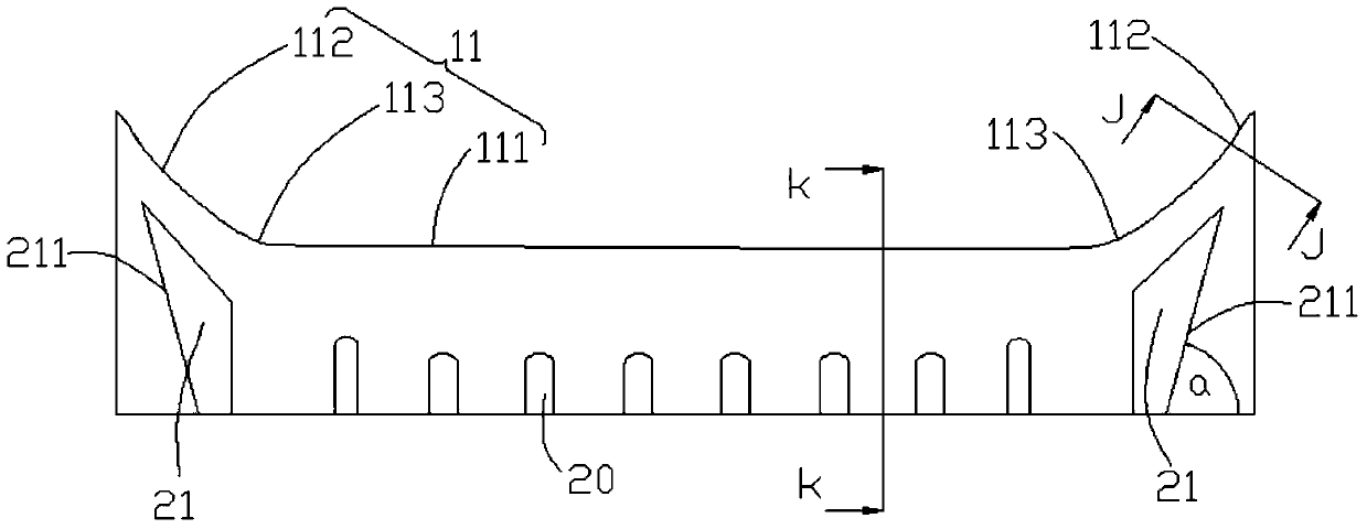 Narrow-face copper plate for chamfer crystallizer