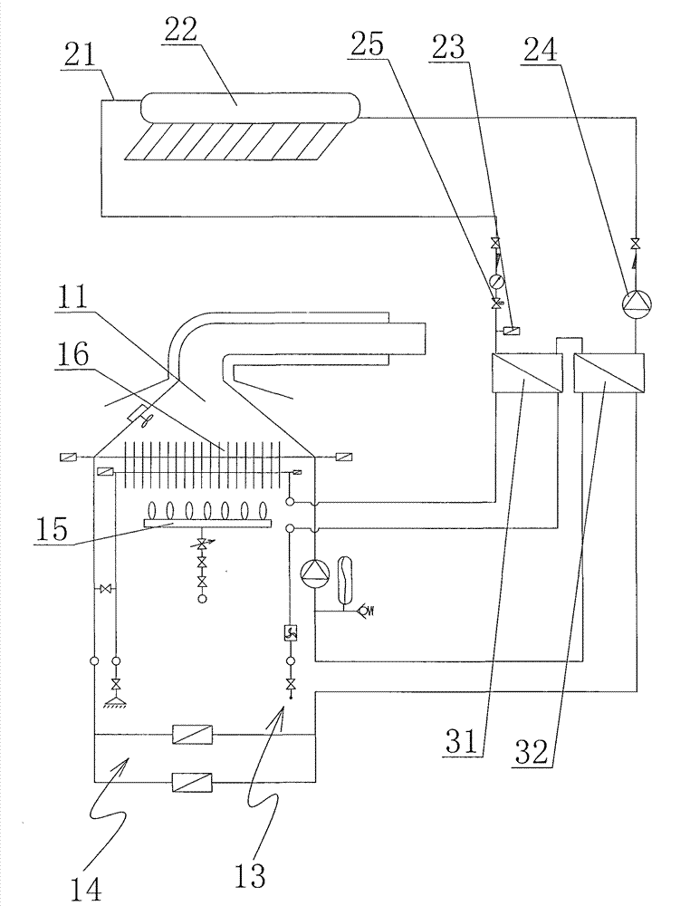 Dual-purpose water heating device capable of heating and heating water