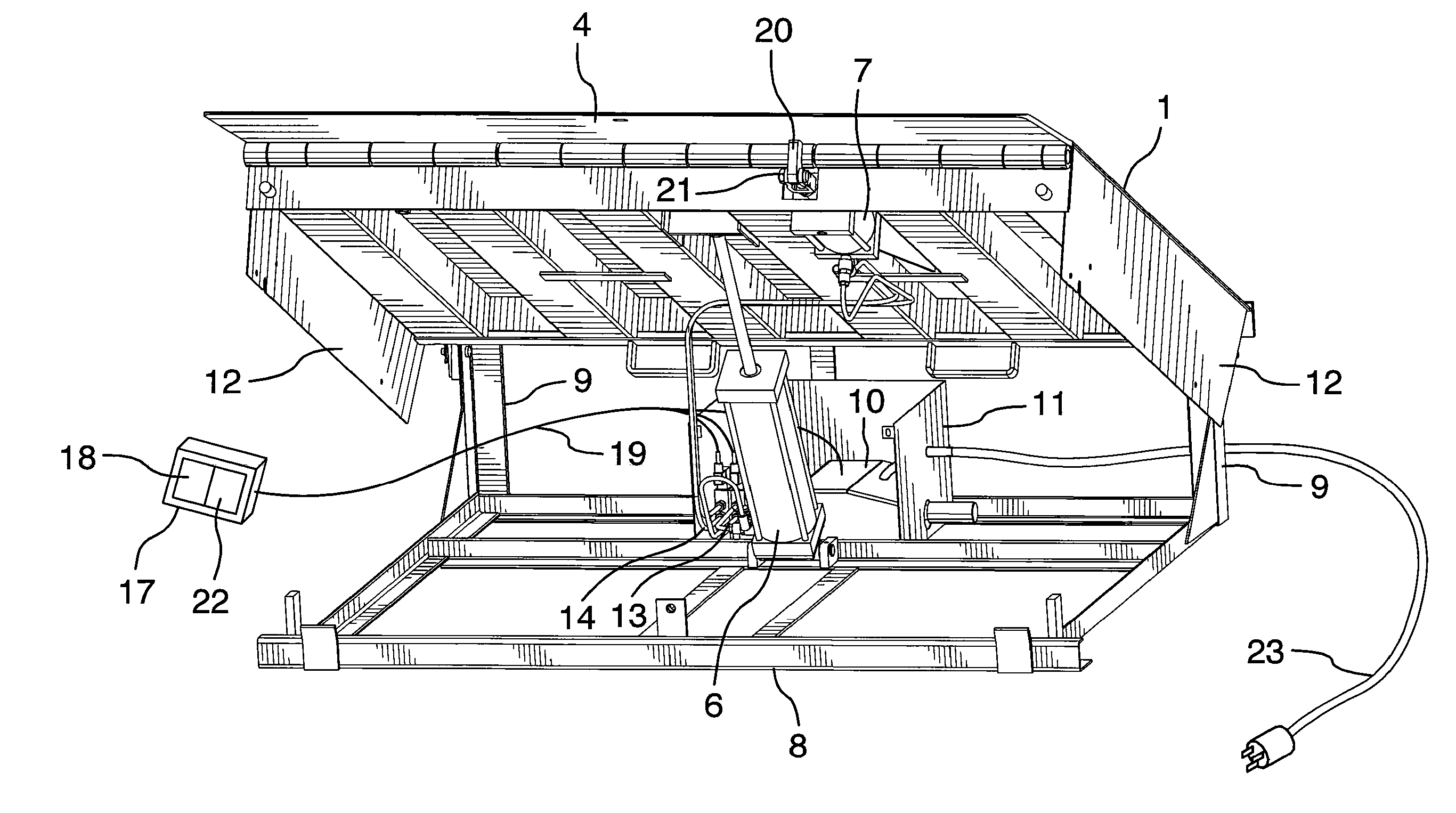 Dock leveler for loading dock with integral on-demand compressor and pneumatic actuator