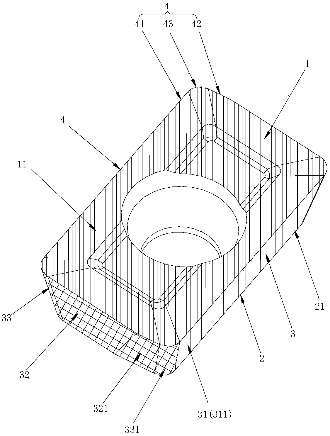 Cutting blade with different coatings on rear cutter surface