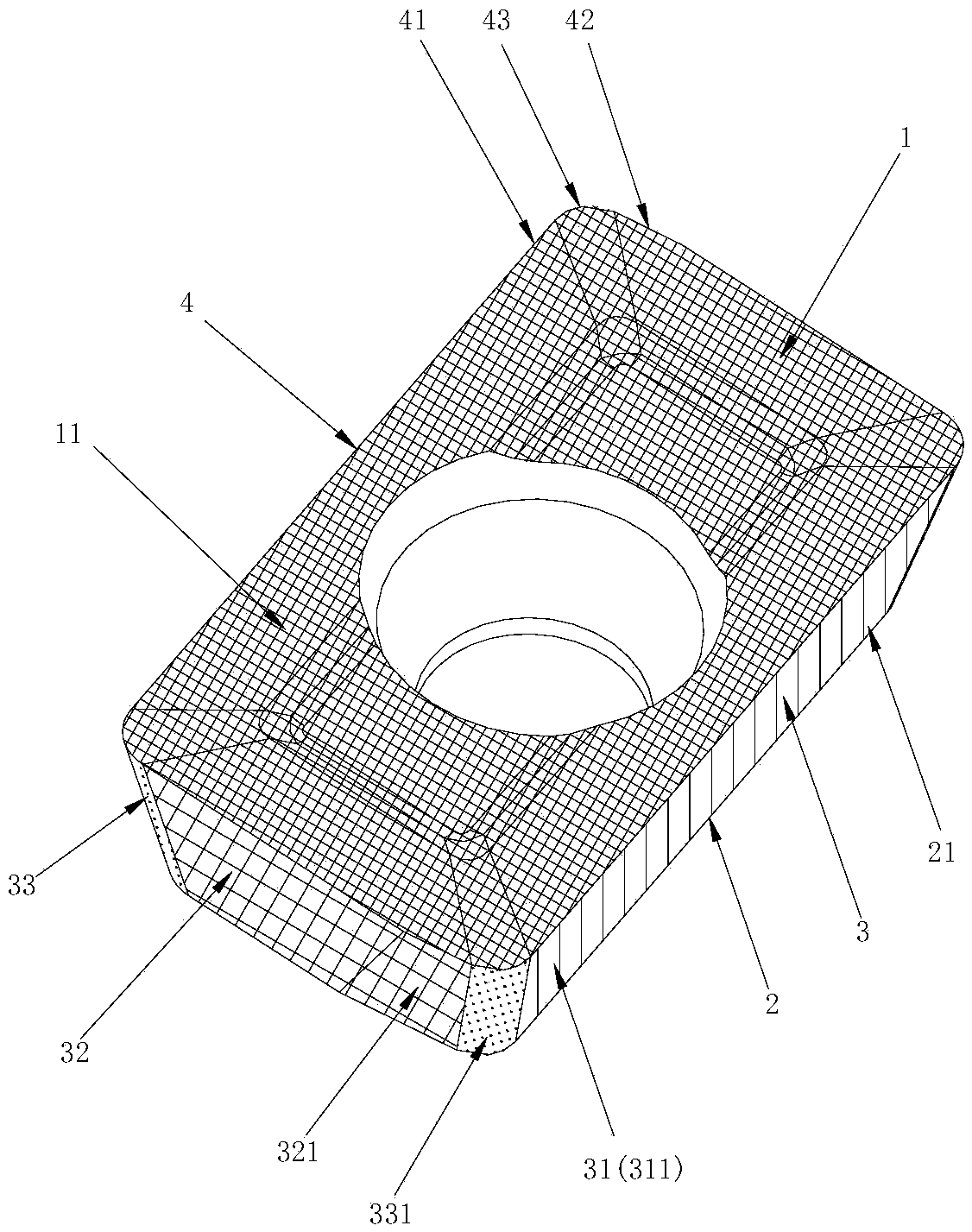 Cutting blade with different coatings on rear cutter surface