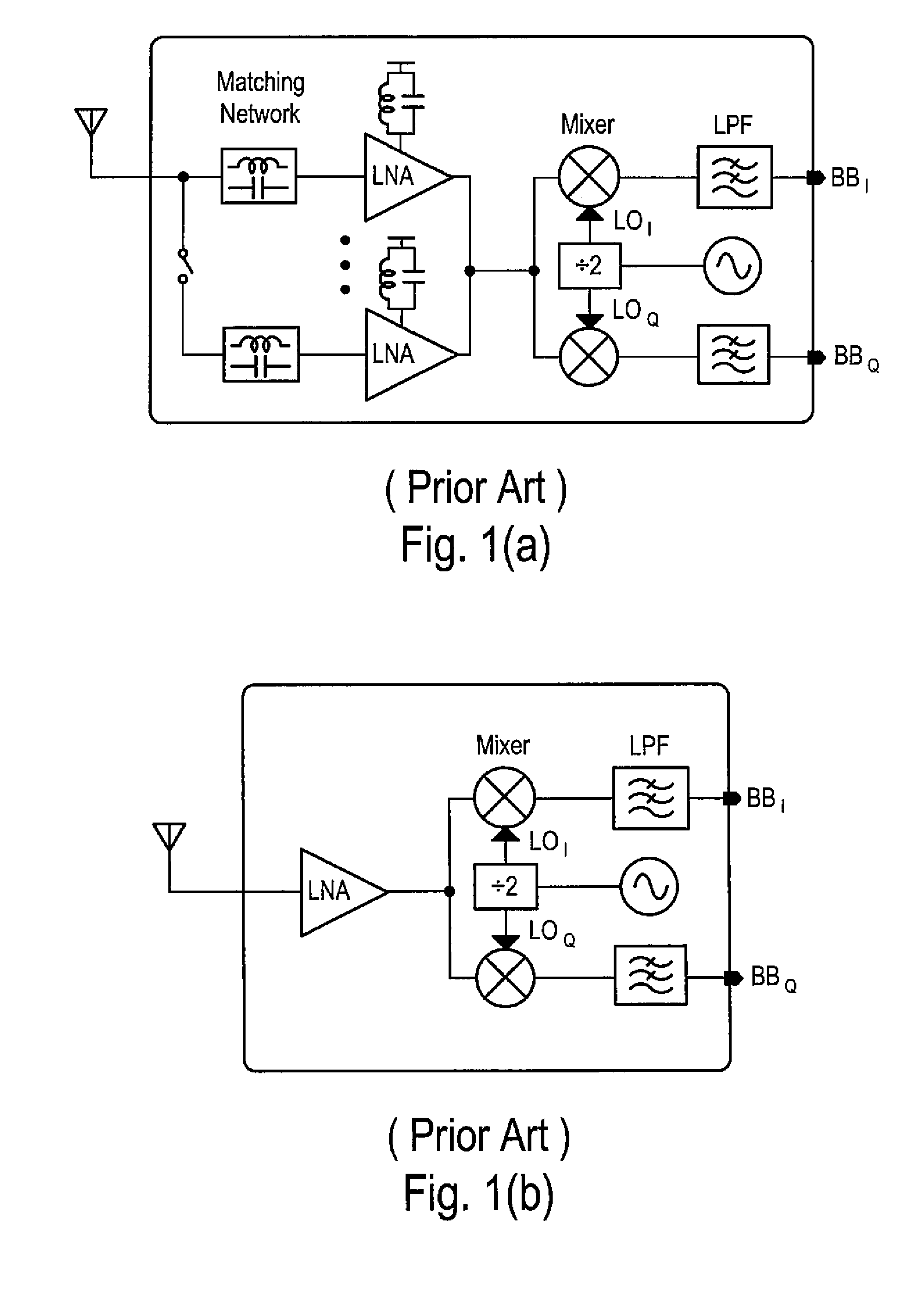 Radio-frequency-to-baseband function-reuse receiver with shared amplifiers for common-mode and differential-mode amplification