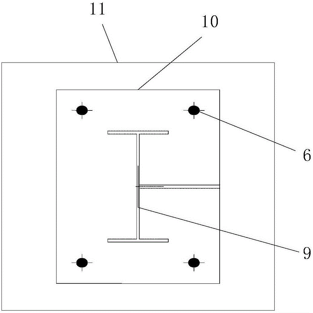 Foundation bolt embedding construction die and foundation bolt adjusting construction method