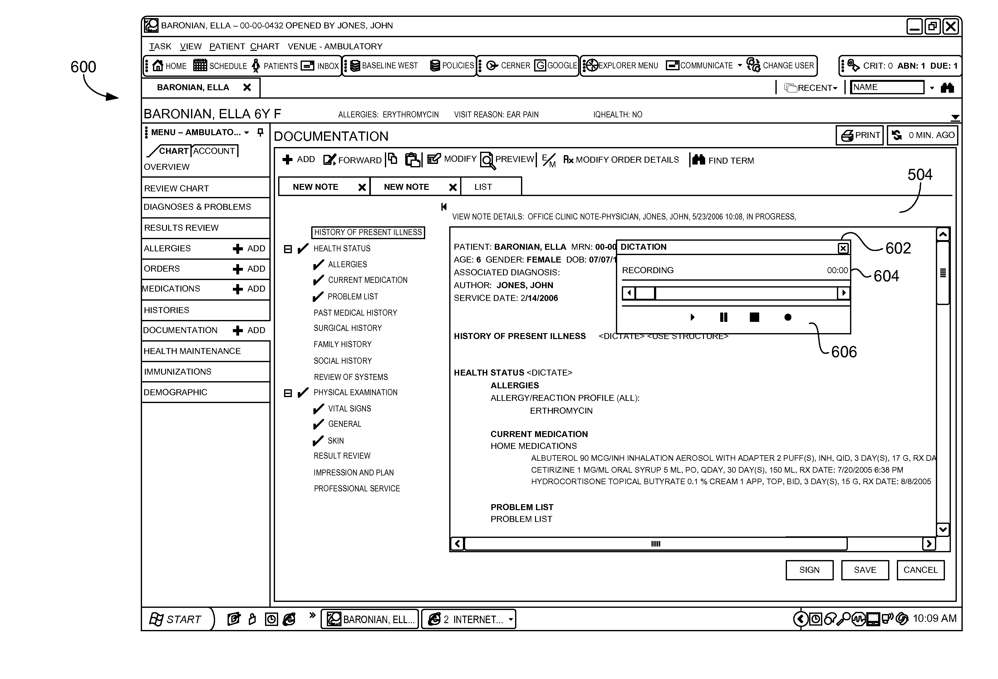 Multi-modal entry for electronic clinical documentation