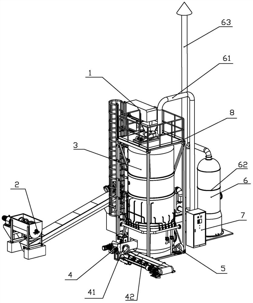 Containing type kitchen waste solid aerobic fermentation equipment and fermentation process