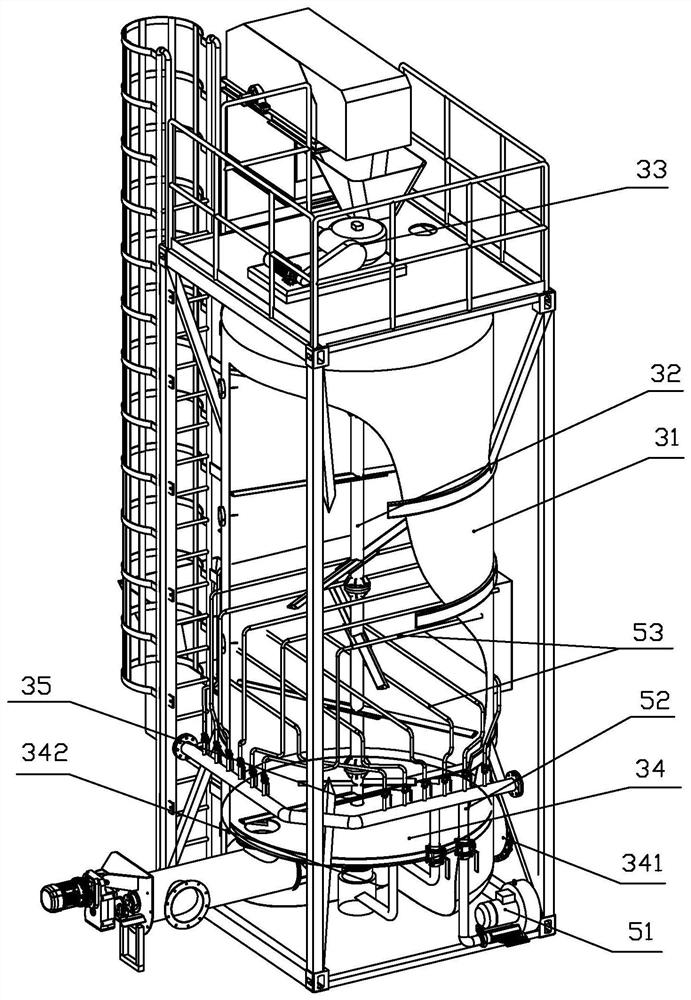 Containing type kitchen waste solid aerobic fermentation equipment and fermentation process