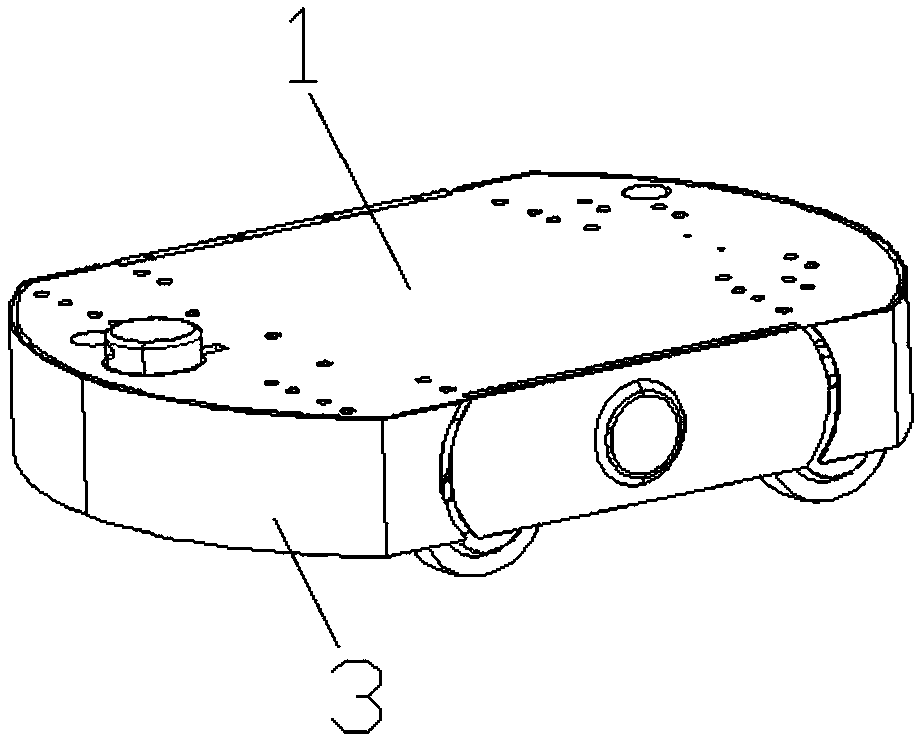 Indoor floating type obstacle-avoiding four-wheel drive robot chassis