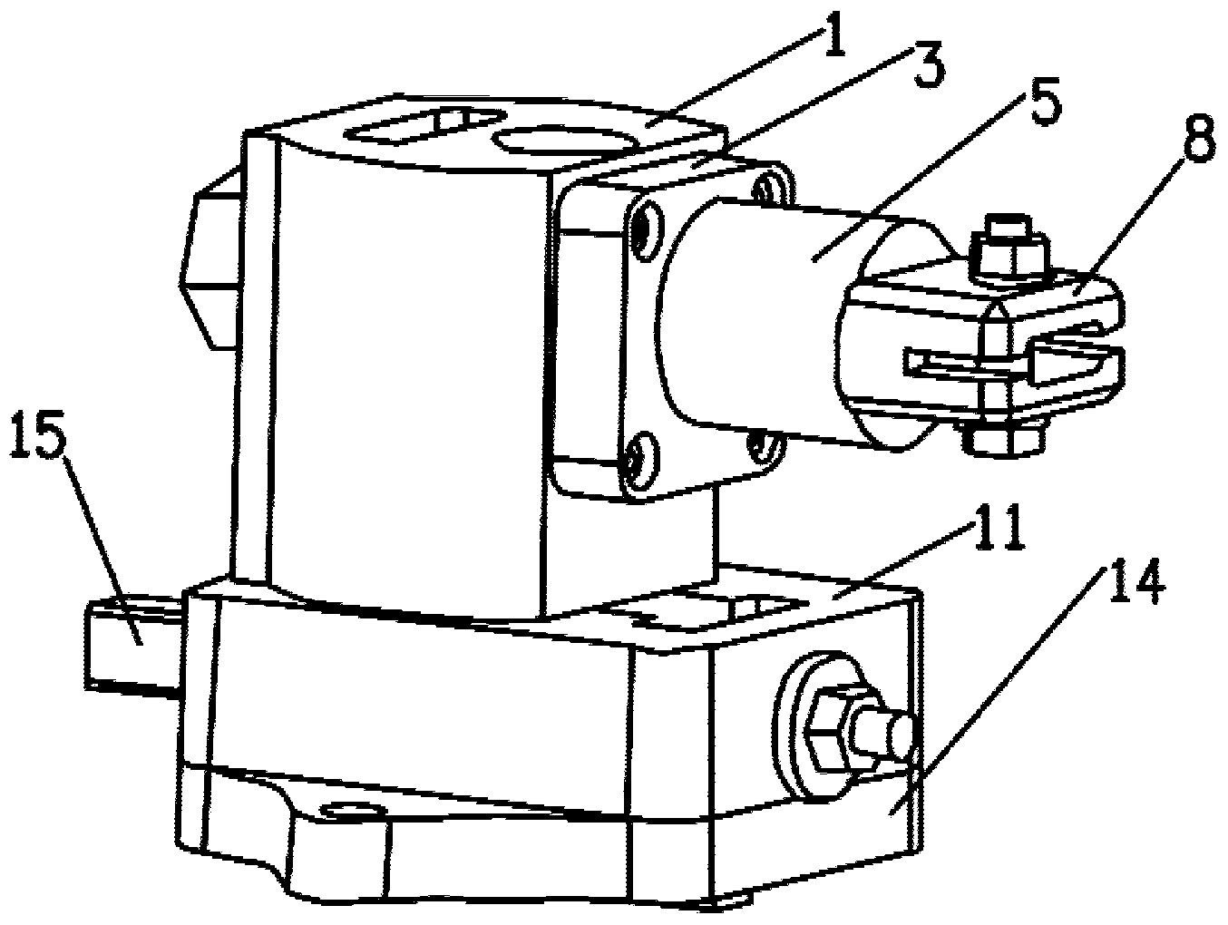 Special tension clamp for milling of blade type parts