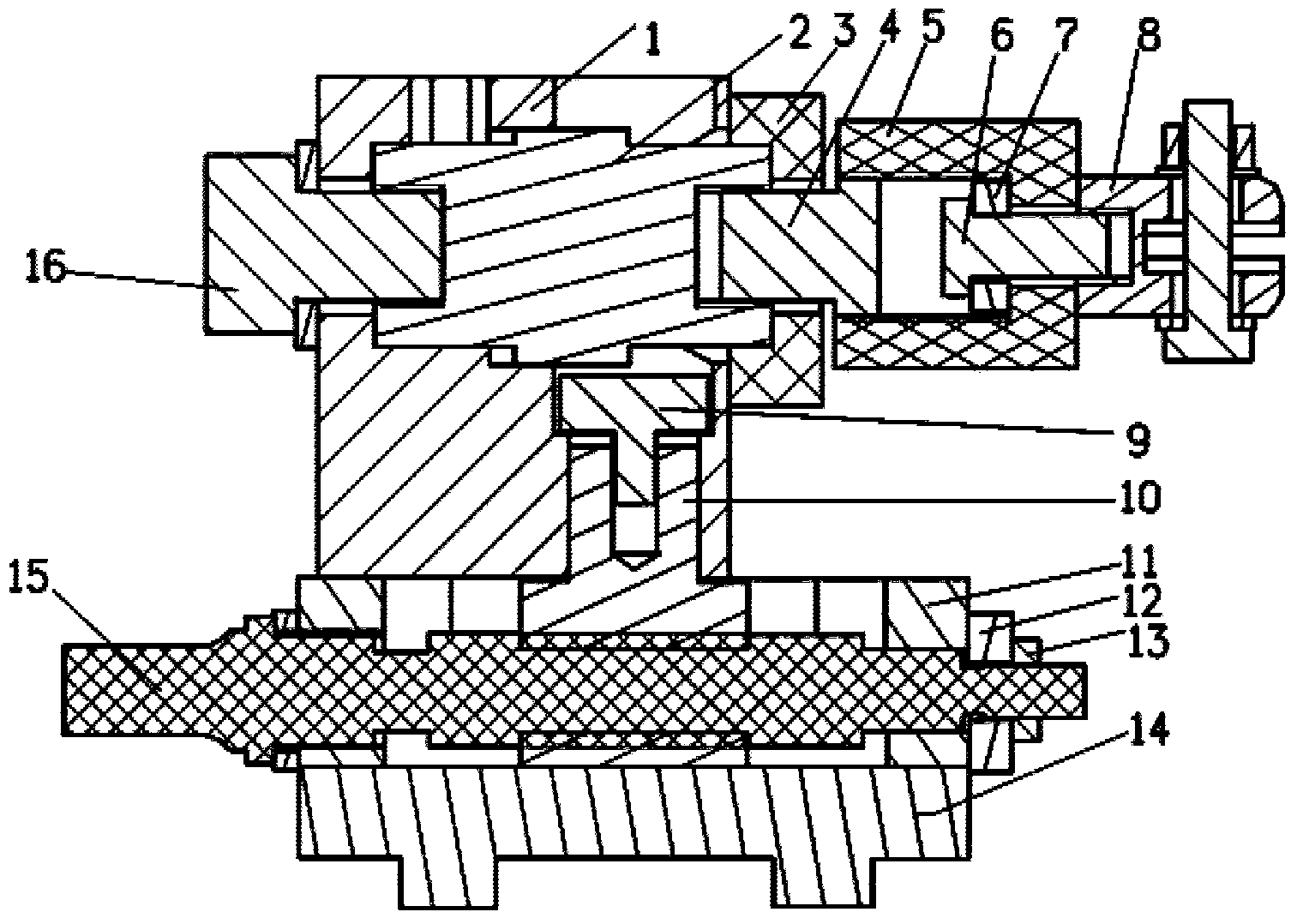 Special tension clamp for milling of blade type parts