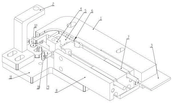 LED lamp pushing mechanism precise in linkage