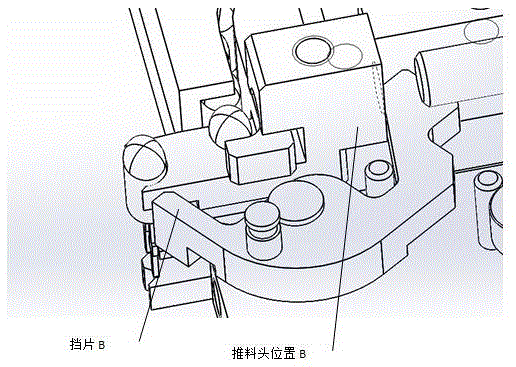 LED lamp pushing mechanism precise in linkage