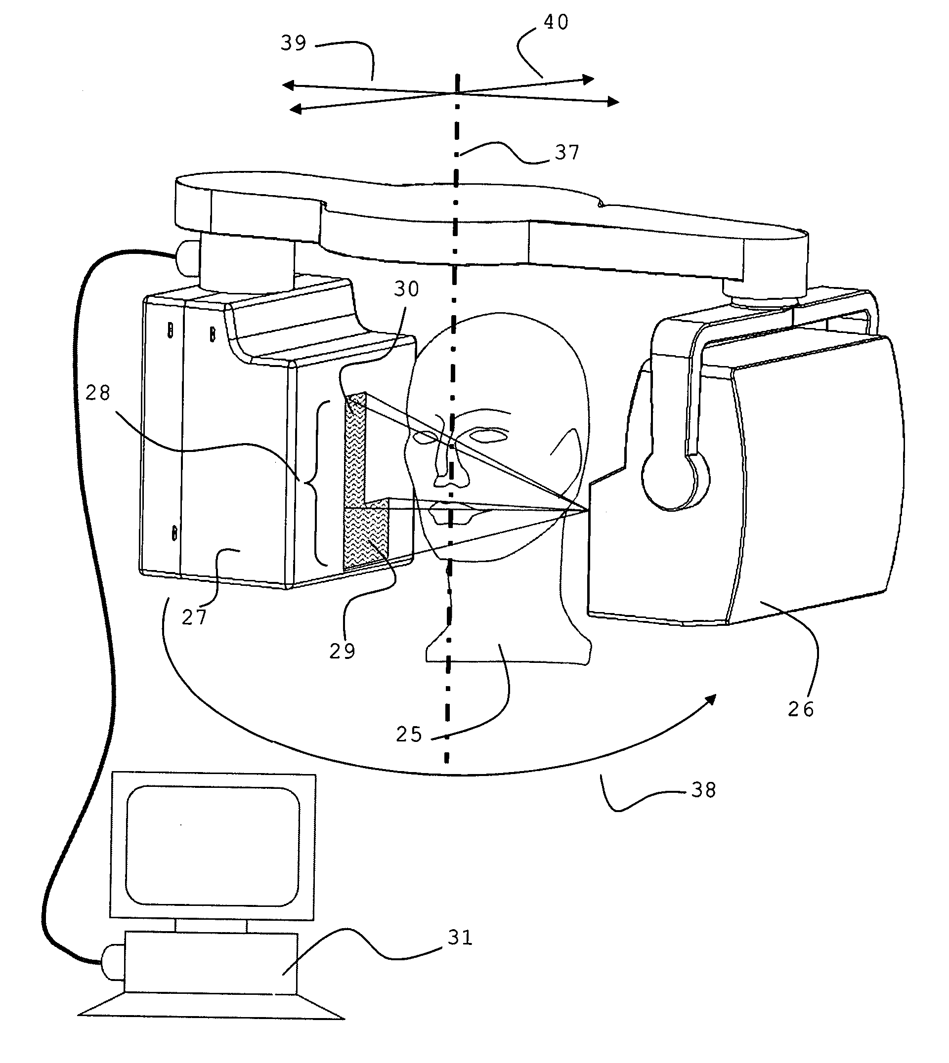 Radiation imaging device with irregular rectangular shape and extraoral dental imaging system therefrom