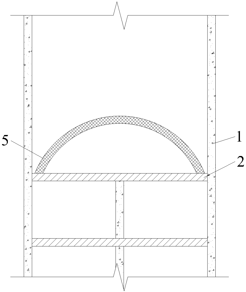 Construction method for load-bearing arch structure